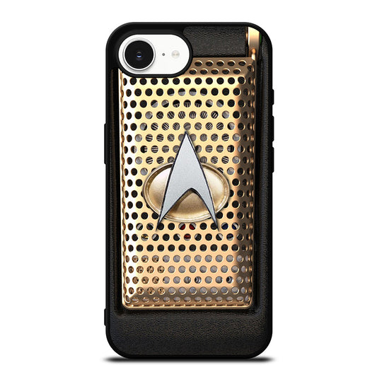 Star Trek Communicator iPhone 16e case black TPU silicone rubber protective cover by Casedear