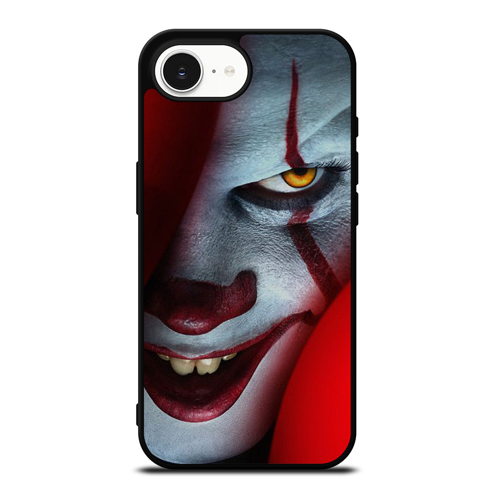 Stephen King's It Pennywis Smile iPhone 16e case black TPU silicone rubber protective cover by Casedear