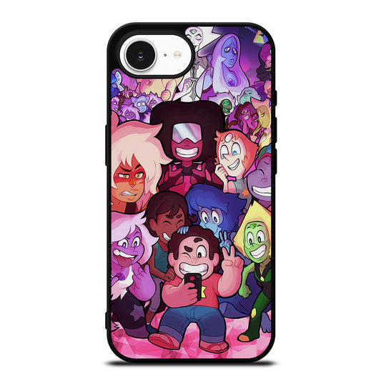 Steven Universe And Friend iPhone 16e case black TPU silicone rubber protective cover by Casedear