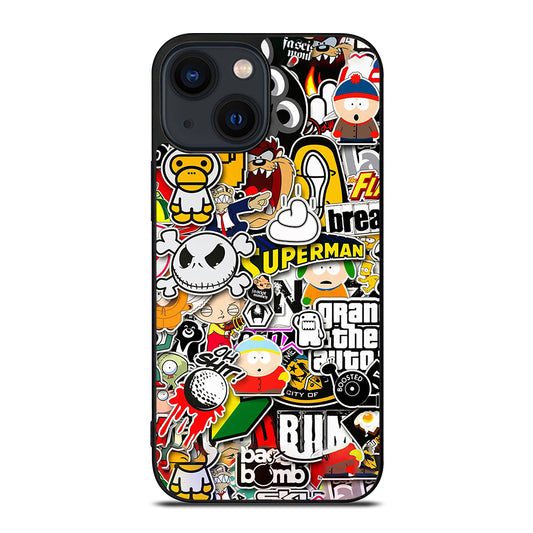 Sticker Bomb Collage iPhone 14 Plus Case