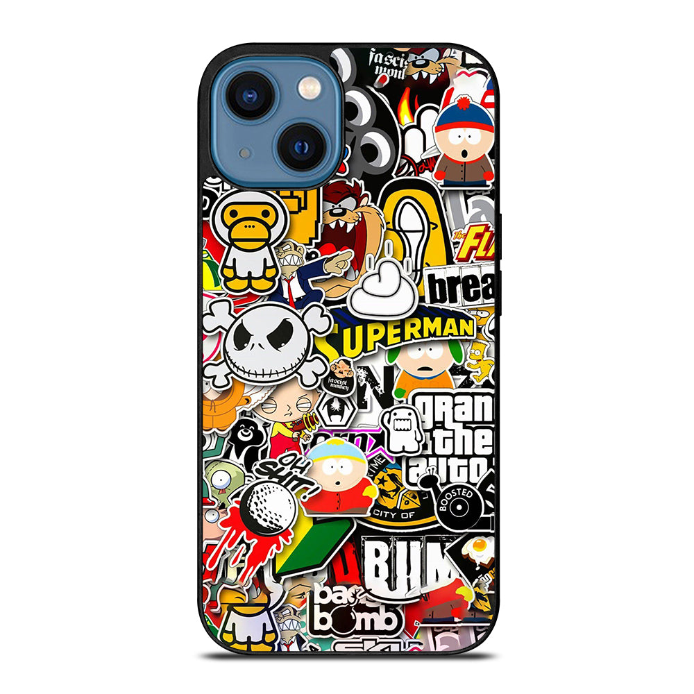 Sticker Bomb Collage iPhone 14 Case