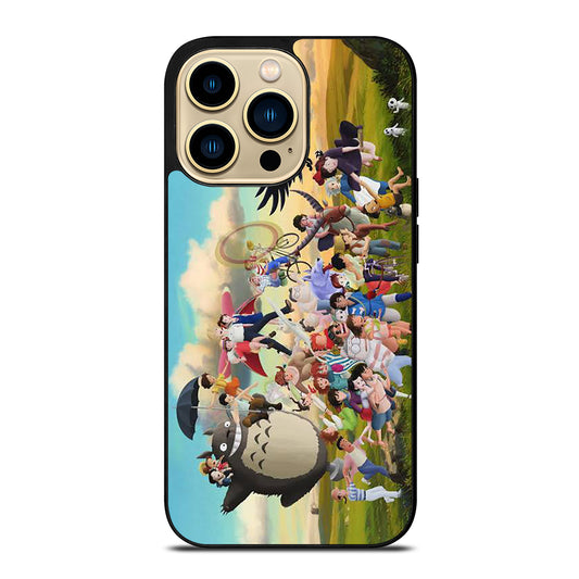 Studi Ghibli Cartoon Family iPhone 14 Pro Max Case