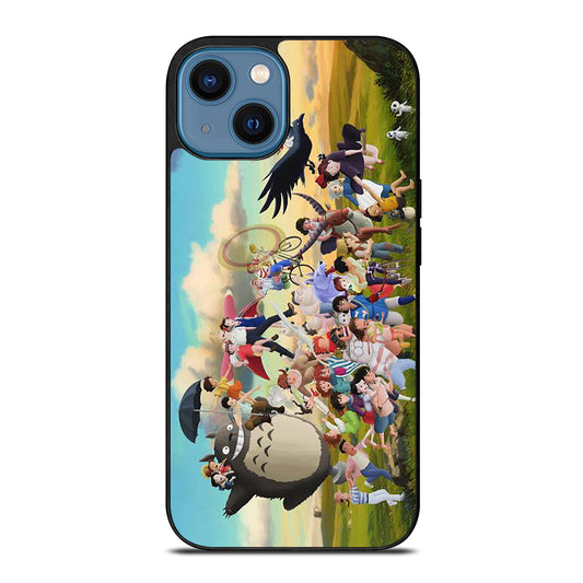 Studi Ghibli Cartoon Family iPhone 14 Case