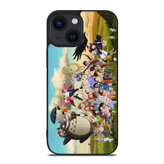 Studi Ghibli Cartoon Family iPhone 14 Plus Case