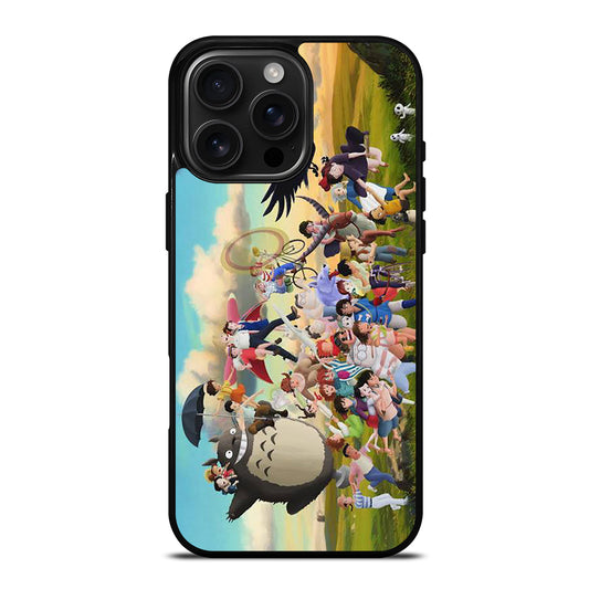 Studi Ghibli Cartoon Family iPhone 16 Pro Max Case