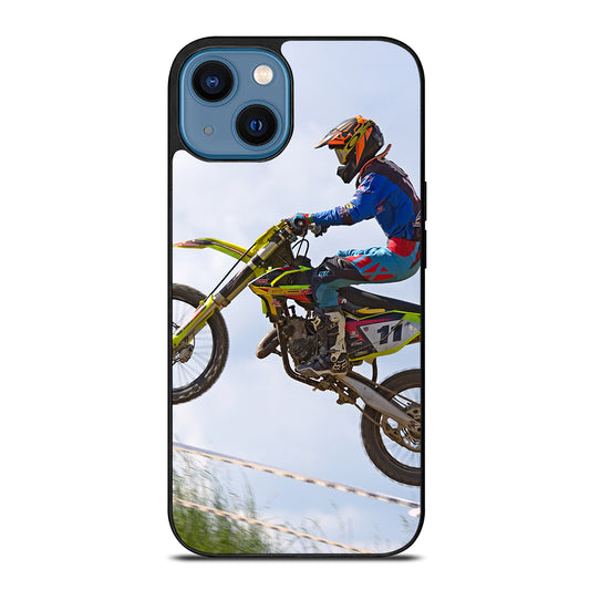 Stunt In Motocross Dirt Bike iPhone 14 Case