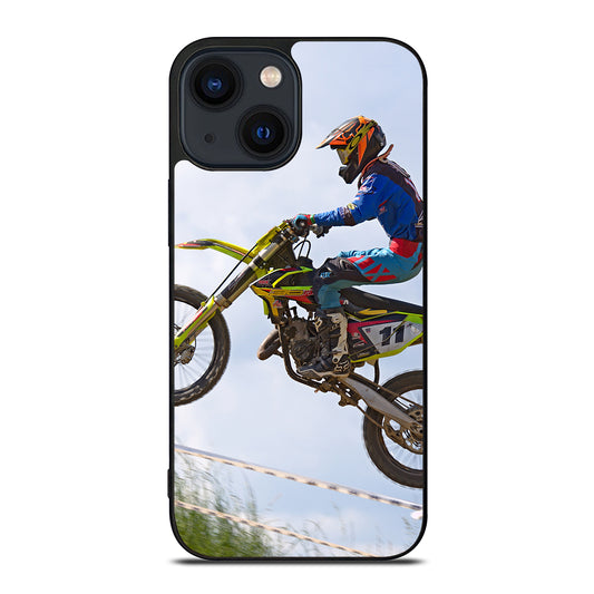 Stunt In Motocross Dirt Bike iPhone 14 Plus Case