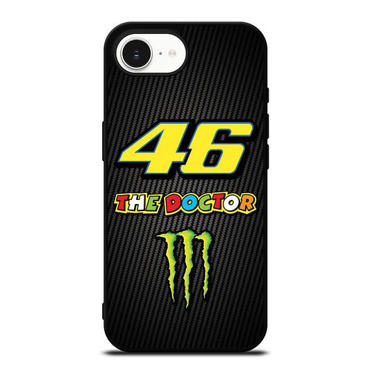 THE DOCTOR VALENTINO ROSSI iPhone 16e case black TPU silicone rubber protective cover by Casedear
