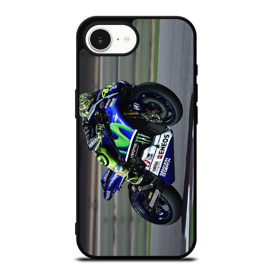 THE DOCTOR VR46 VALE VALENTINO ROSSI iPhone 16e case black TPU silicone rubber protective cover by Casedear