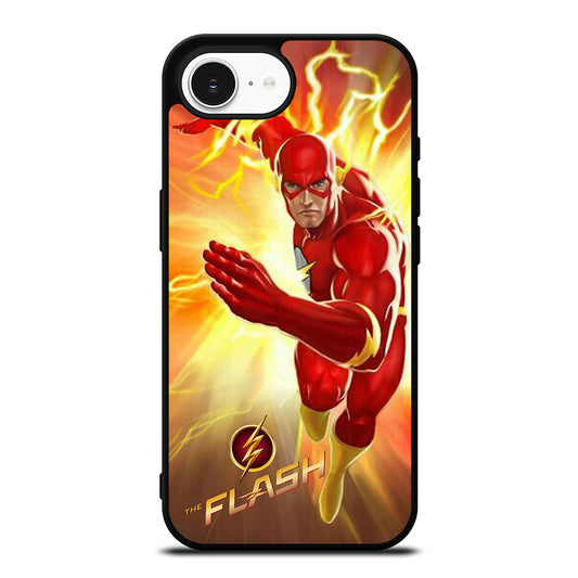 THE FLASH CHARACTER iPhone 16e case black TPU silicone rubber protective cover by Casedear