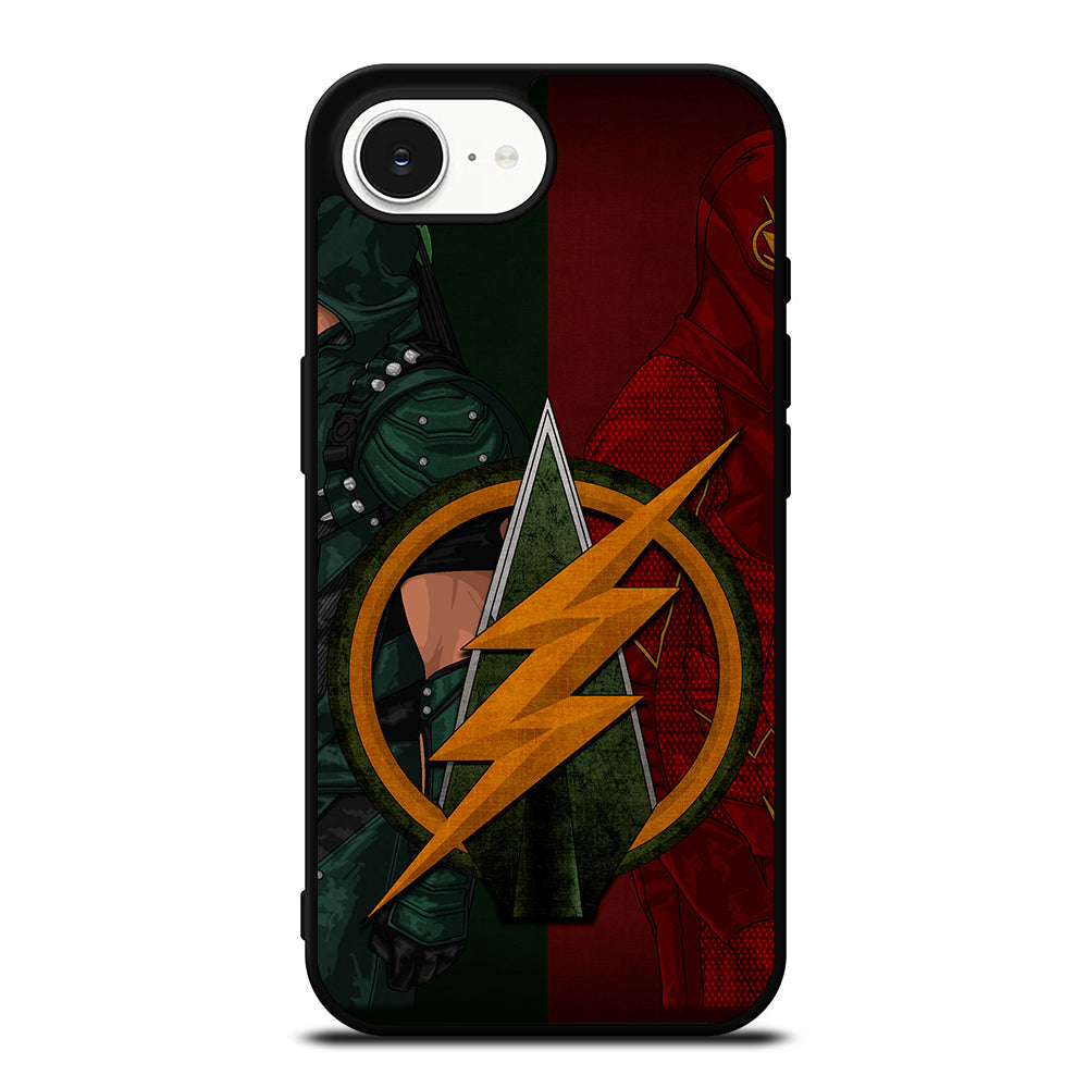 THE FLASH GREEN ARROW iPhone 16e case black TPU silicone rubber protective cover by Casedear
