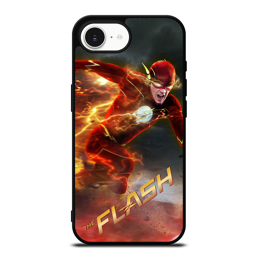 THE FLASH SUPERHERO iPhone 16e case black TPU silicone rubber protective cover by Casedear