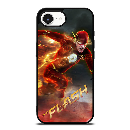 THE FLASH SUPERHERO iPhone 16e case black TPU silicone rubber protective cover by Casedear
