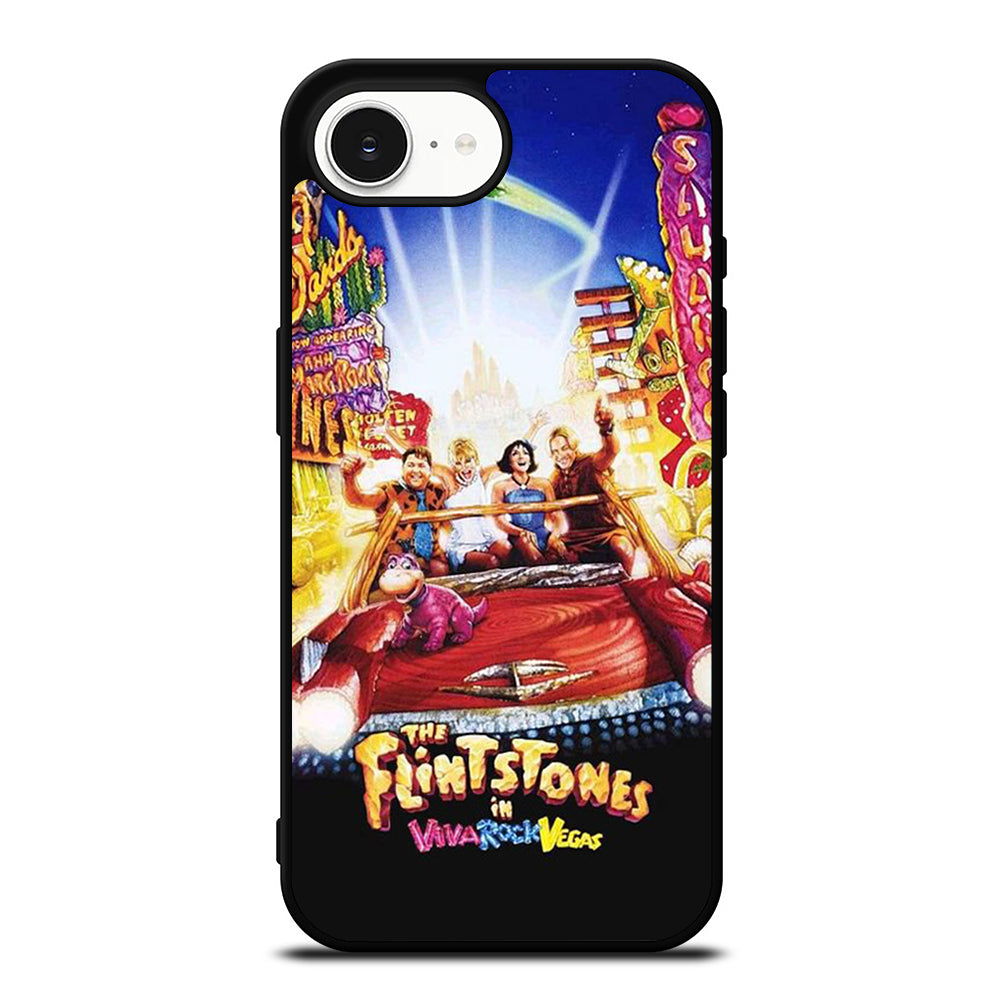 THE FLINTSTONES iPhone 16e case black TPU silicone rubber protective cover by Casedear