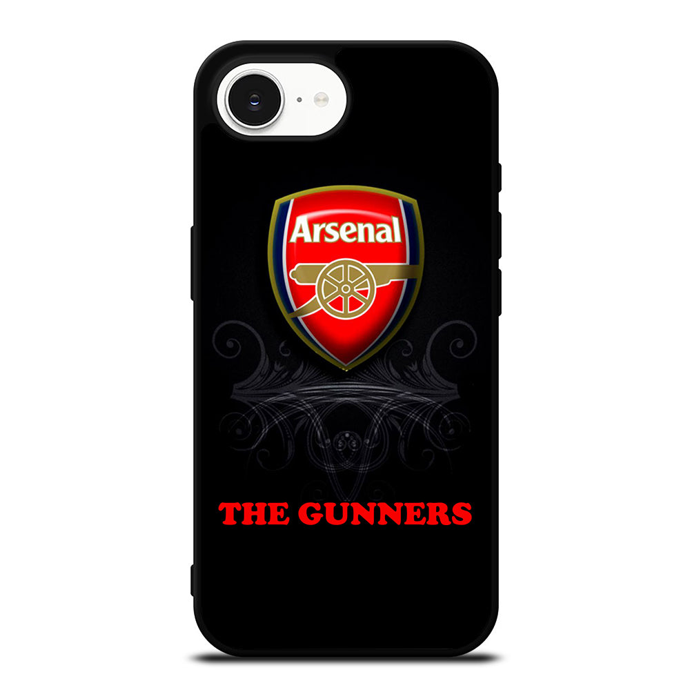 THE GUNNERS ARSENAL iPhone 16e case black TPU silicone rubber protective cover by Casedear
