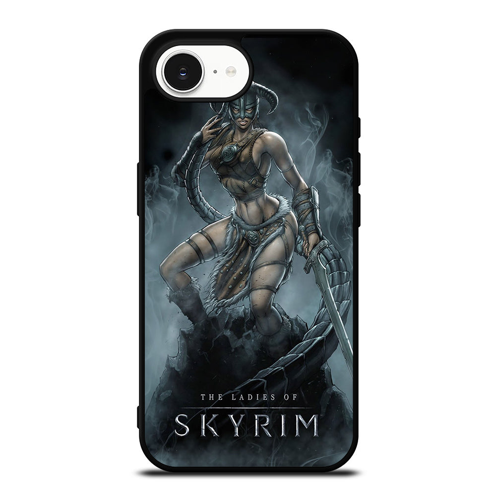 THE LADIES OF SKYRIM iPhone 16e case black TPU silicone rubber protective cover by Casedear
