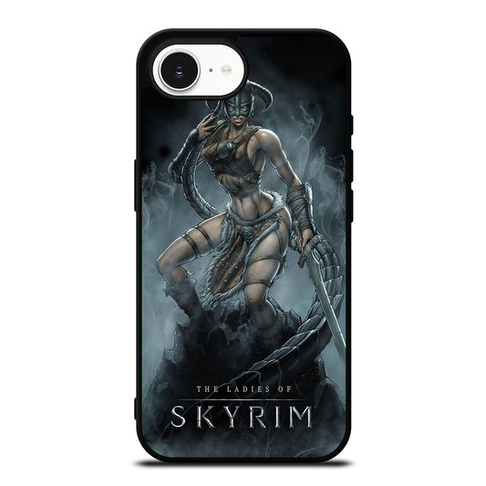 THE LADIES OF SKYRIM iPhone 16e case black TPU silicone rubber protective cover by Casedear