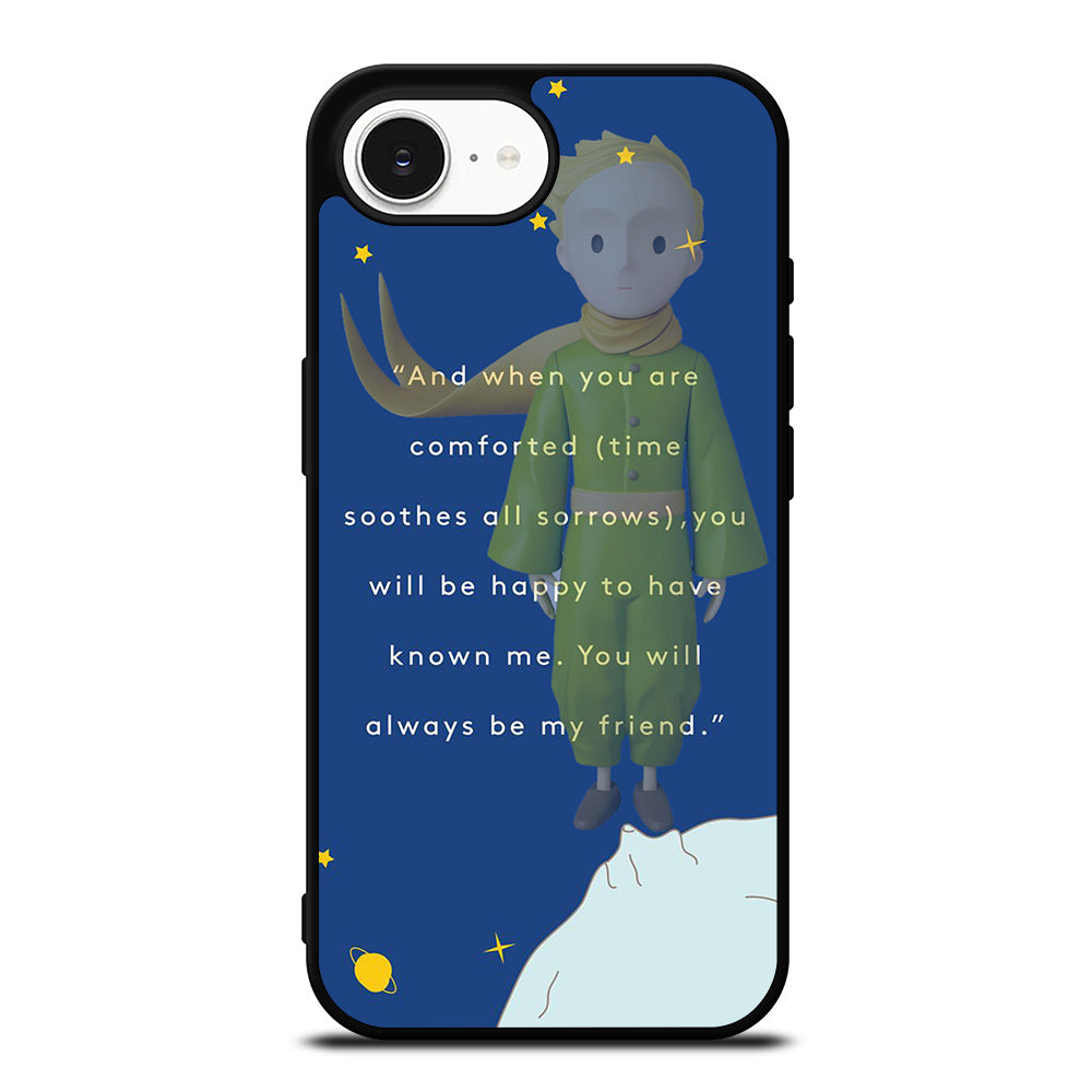 THE LITTLE PRINCE QUOTE CASE iPhone 16e case black TPU silicone rubber protective cover by Casedear