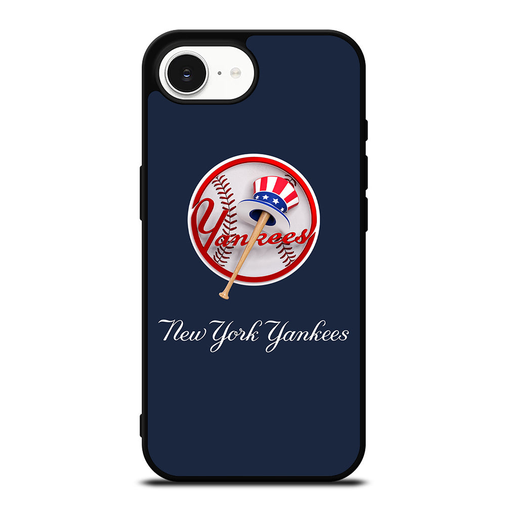 THE NEW YORK YANKEES iPhone 16e case black TPU silicone rubber protective cover by Casedear