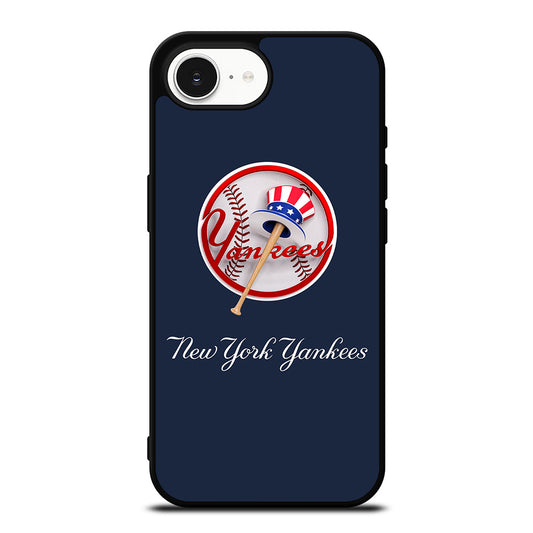 THE NEW YORK YANKEES iPhone 16e case black TPU silicone rubber protective cover by Casedear