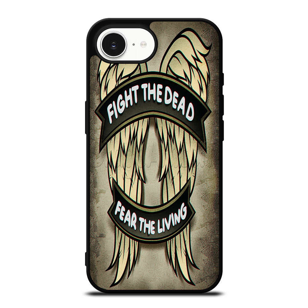 THE WALKING DEATH DIXON WINGS iPhone 16e case black TPU silicone rubber protective cover by Casedear