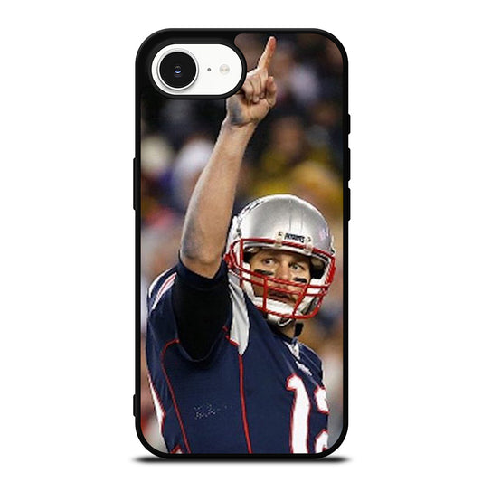 TOM BRADY FOOT BALL iPhone 16e case black TPU silicone rubber protective cover by Casedear
