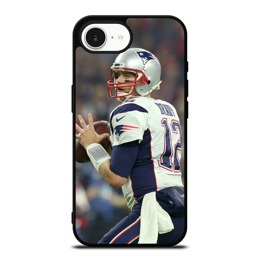 TOM BRADY SUPER BOWL iPhone 16e case black TPU silicone rubber protective cover by Casedear