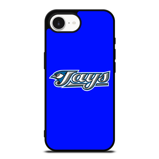 TORONTO BLUE JAYS LOGO iPhone 16e case black TPU silicone rubber protective cover by Casedear
