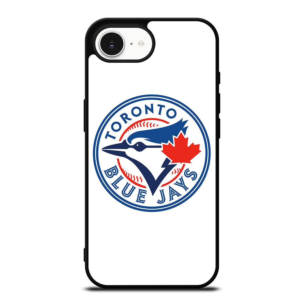 TORONTO BLUE JAYS WHITE iPhone 16e case black TPU silicone rubber protective cover by Casedear