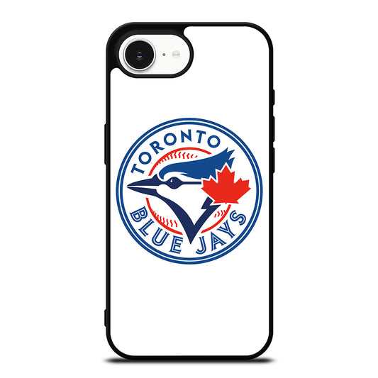 TORONTO BLUE JAYS WHITE iPhone 16e case black TPU silicone rubber protective cover by Casedear