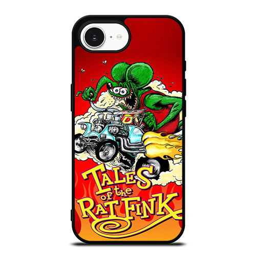 Tales of The Rat Fink Wheal iPhone 16e case black TPU silicone rubber protective cover by Casedear