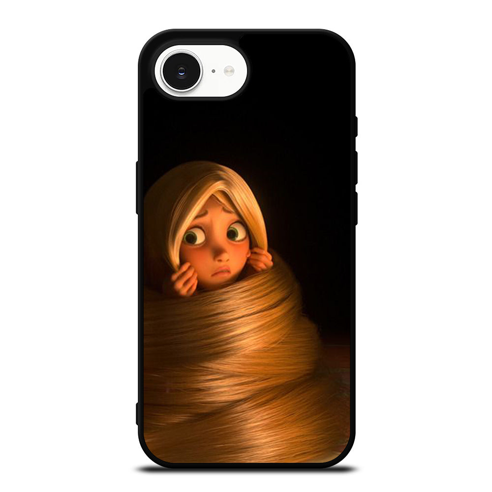 Tangled In The Dark iPhone 16e case black TPU silicone rubber protective cover by Casedear