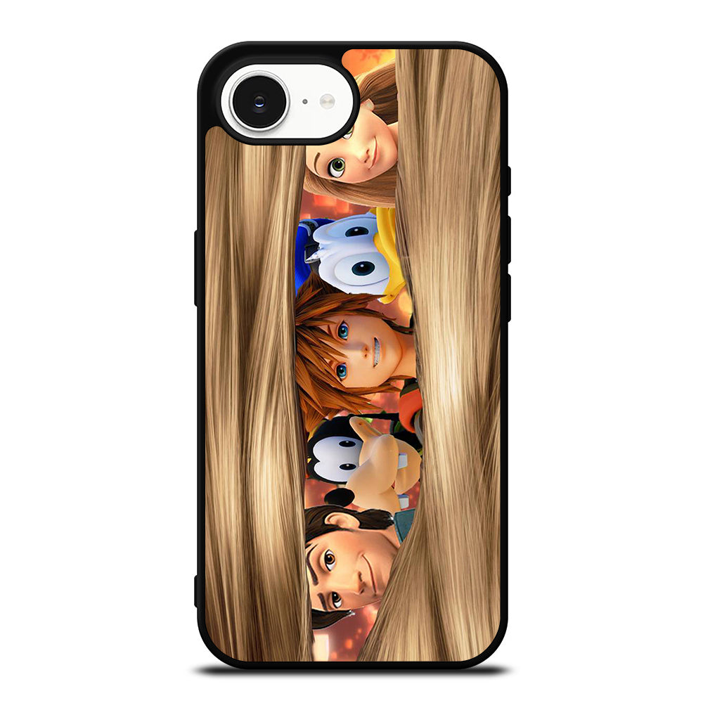 Tangled Kingdom iPhone 16e case black TPU silicone rubber protective cover by Casedear
