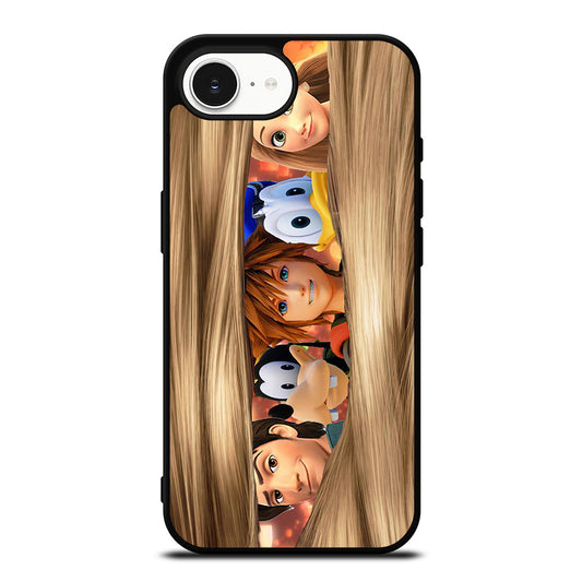 Tangled Kingdom iPhone 16e case black TPU silicone rubber protective cover by Casedear