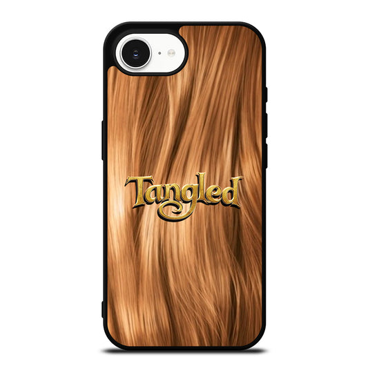 Tangled hair iPhone 16e case black TPU silicone rubber protective cover by Casedear