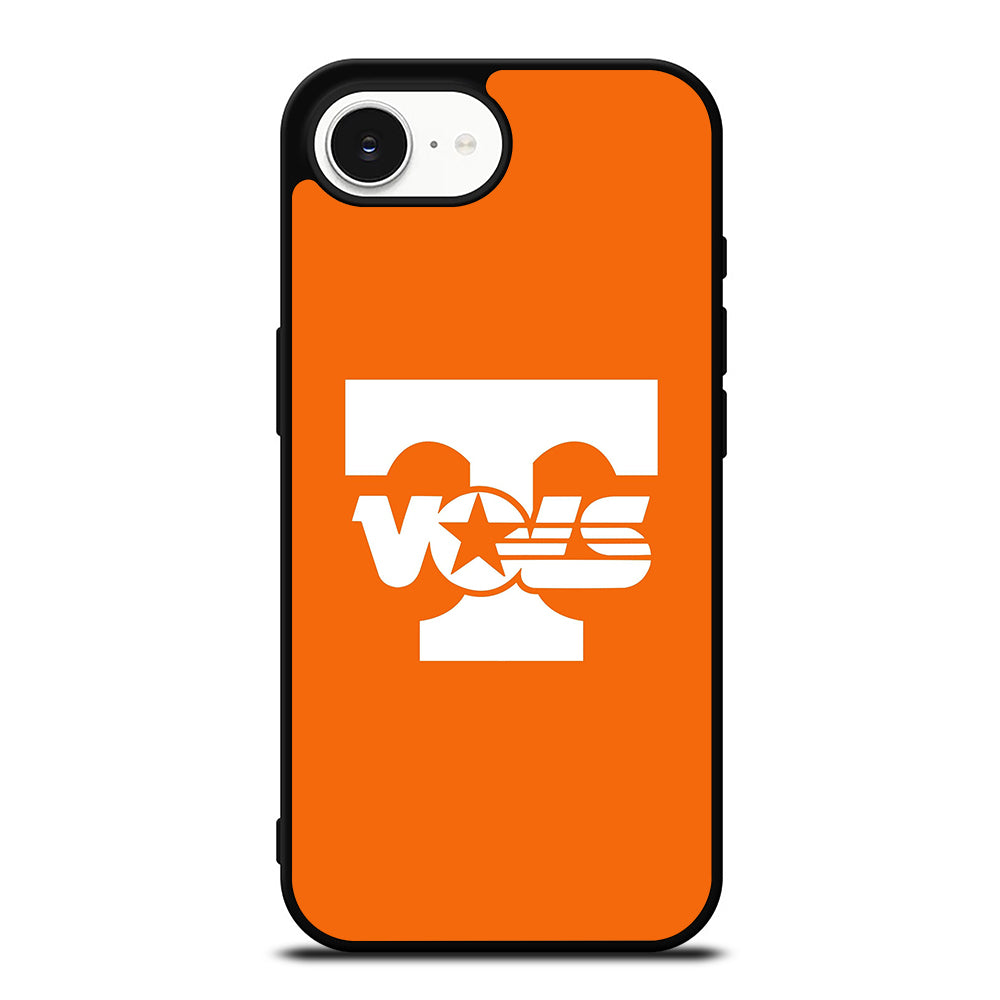 Tennessee Vols University iPhone 16e case black TPU silicone rubber protective cover by Casedear