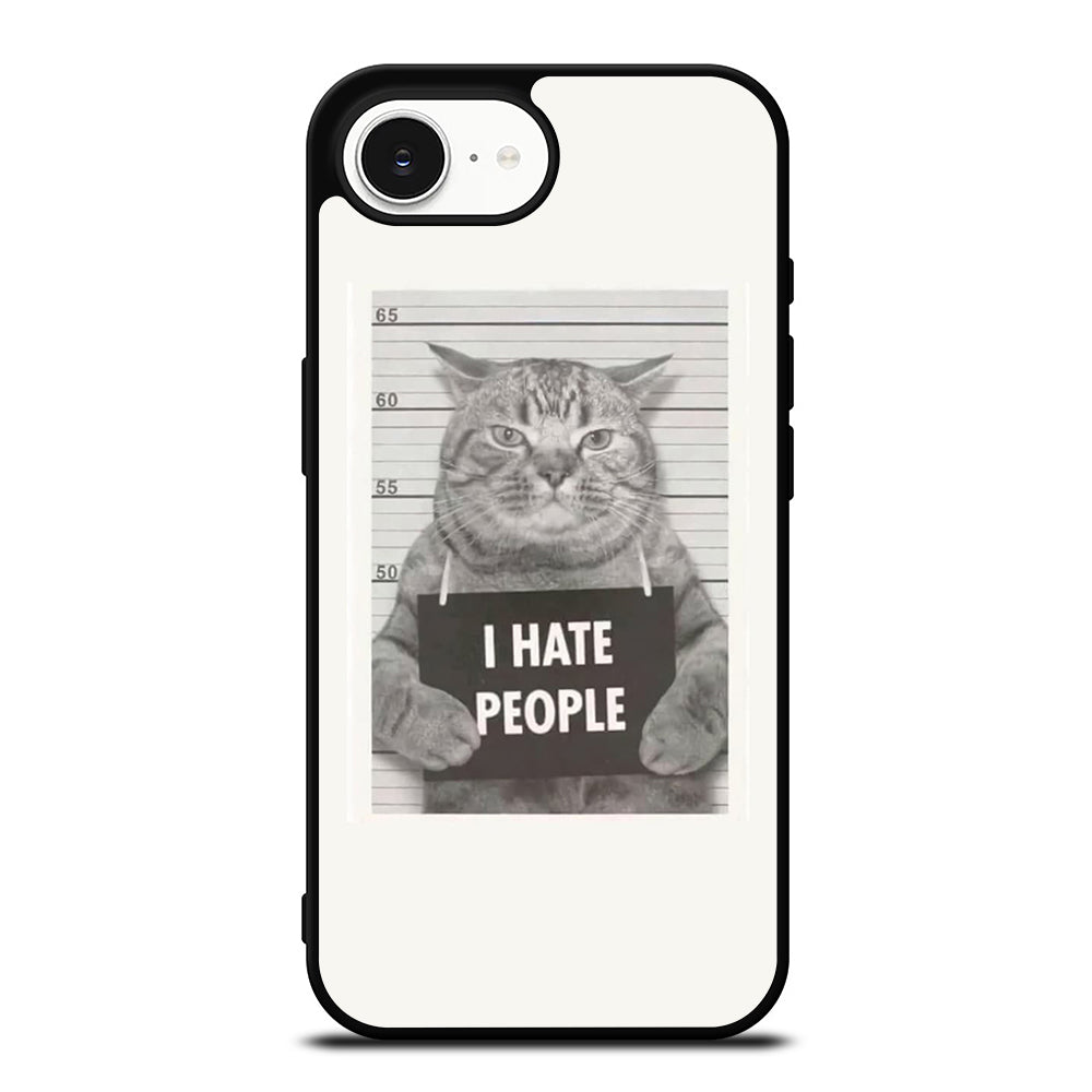 The Criminal Cat iPhone 16e case black TPU silicone rubber protective cover by Casedear