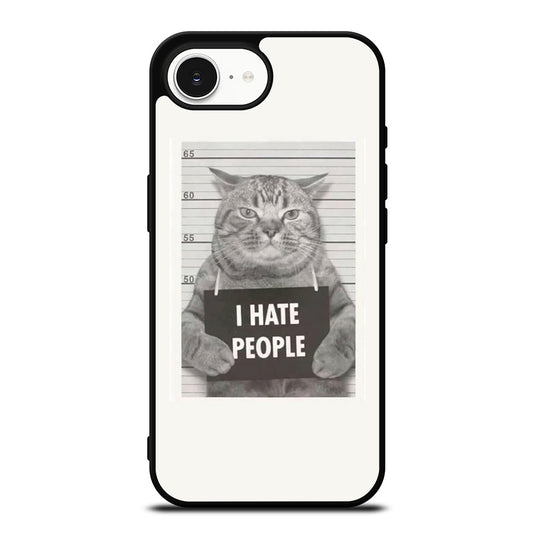 The Criminal Cat iPhone 16e case black TPU silicone rubber protective cover by Casedear