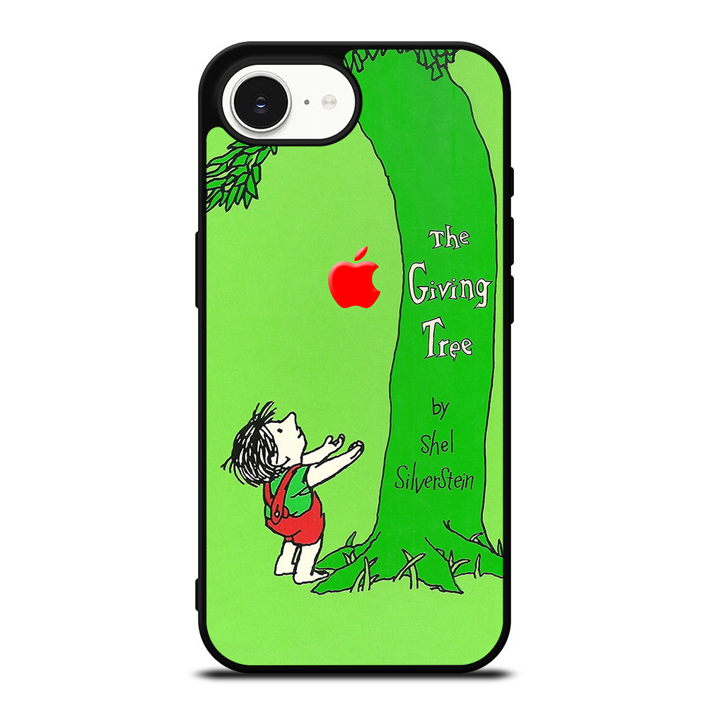 The Giving Tree iPhone 16e case black TPU silicone rubber protective cover by Casedear