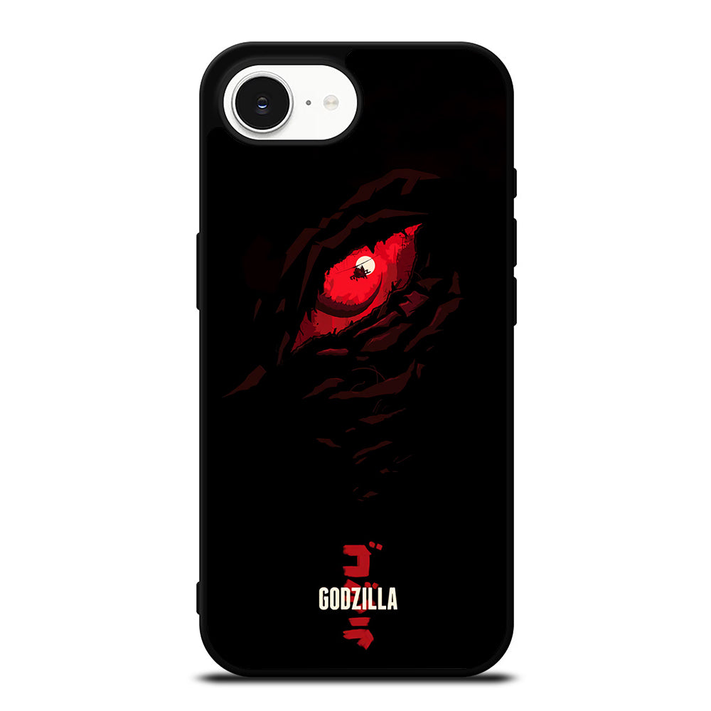 The Godzilla iPhone 16e case black TPU silicone rubber protective cover by Casedear