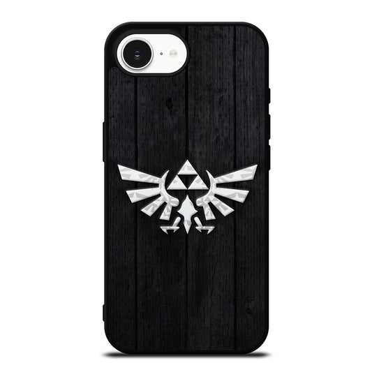 The Legend Of Zelda Hylian Crest Royal iPhone 16e case black TPU silicone rubber protective cover by Casedear