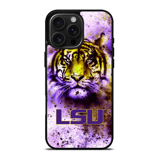 Tigers LSU Logo Wallpaper iPhone 16 Pro Max Case