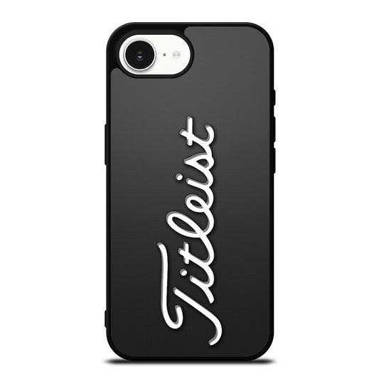 Titleist Font Icon iPhone 16e case black TPU silicone rubber protective cover by Casedear