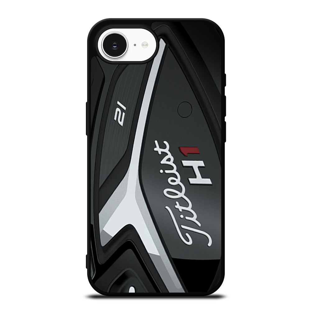 Titleist Golf Gear iPhone 16e case black TPU silicone rubber protective cover by Casedear
