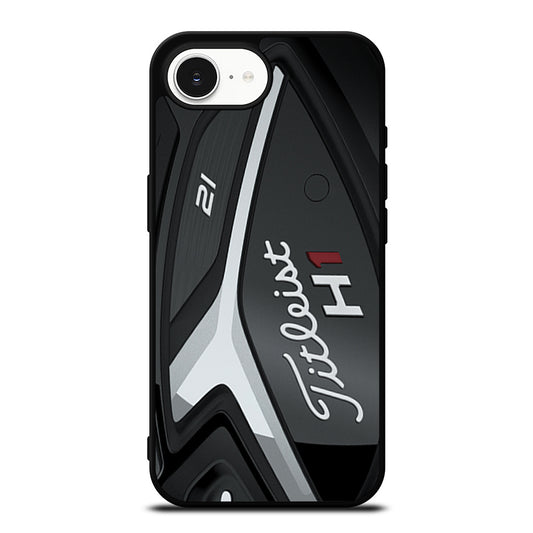 Titleist Golf Gear iPhone 16e case black TPU silicone rubber protective cover by Casedear