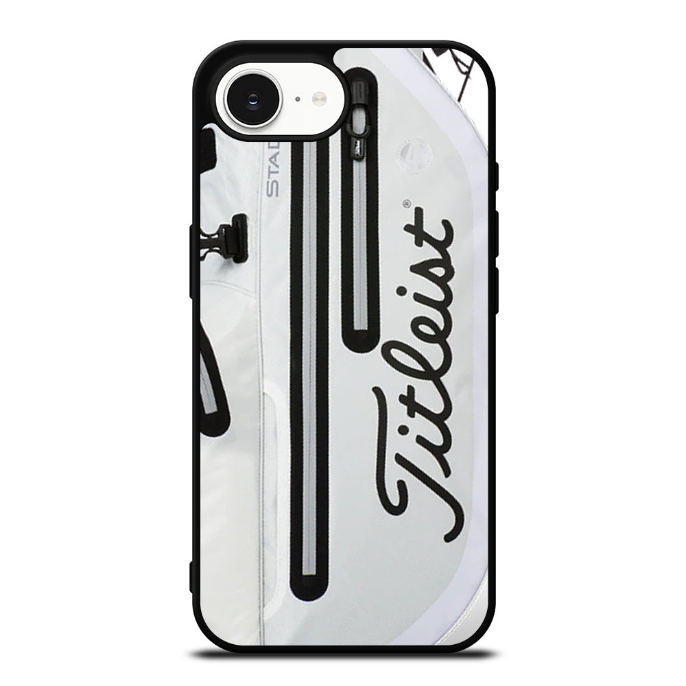 Titleist Stadry Stand Bag iPhone 16e case black TPU silicone rubber protective cover by Casedear