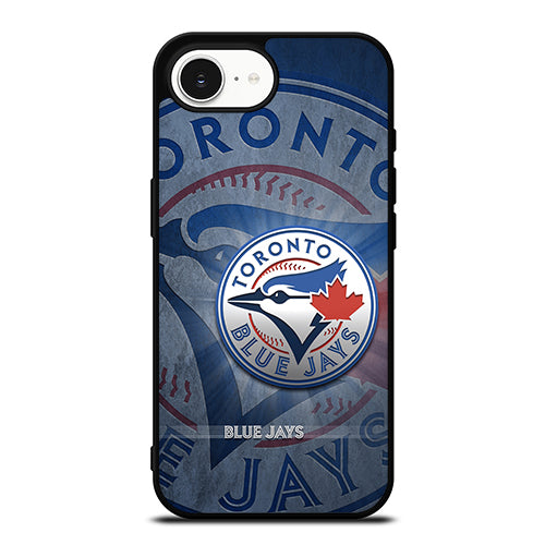 Toronto Blue Jays Emblem iPhone 16e case black TPU silicone rubber protective cover by Casedear