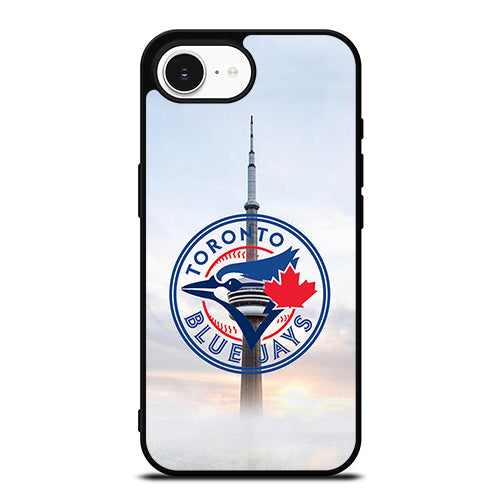 Toronto Blue Jays Icon iPhone 16e case black TPU silicone rubber protective cover by Casedear