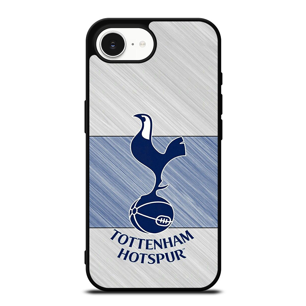 Tottenham Hotspur Emblem iPhone 16e case black TPU silicone rubber protective cover by Casedear