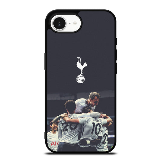 Tottenham Hotspur Team iPhone 16e case black TPU silicone rubber protective cover by Casedear
